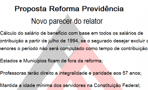 Voto complementar do relator da reforma da previdência traz alteração em alguns pontos da versão inicial do parecer: